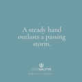 A Steady Hand Outlasts the Storm Print |Coastal Wall Art | Old Saltys Well Weathered Wisdom
