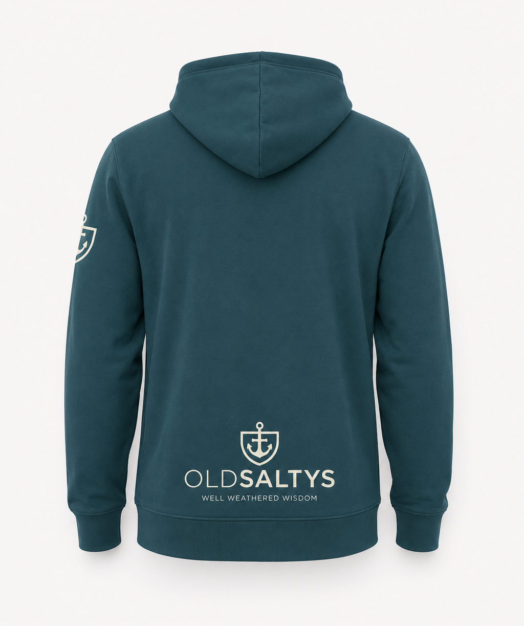 Old Saltys Heritage Hoodie — Deep Ocean