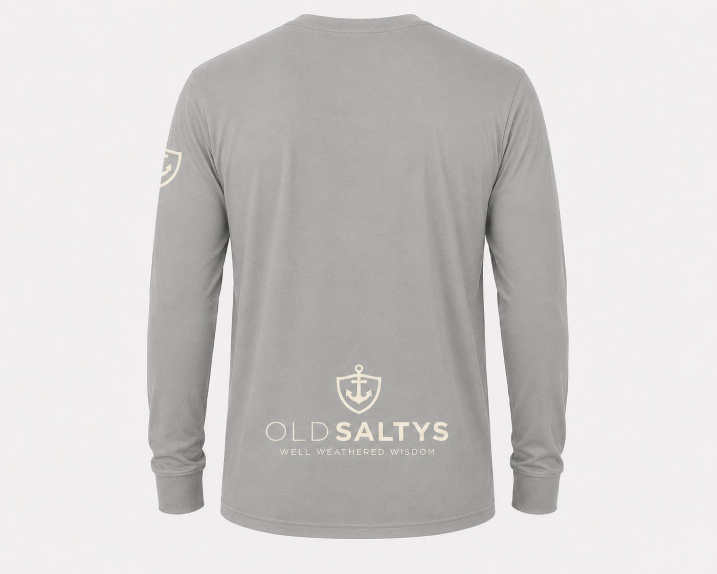 Old Saltys Long Signature Deck Tee — Storm Cloud