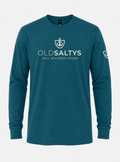 Old Saltys Long Signature Deck Tee — Deep Ocean