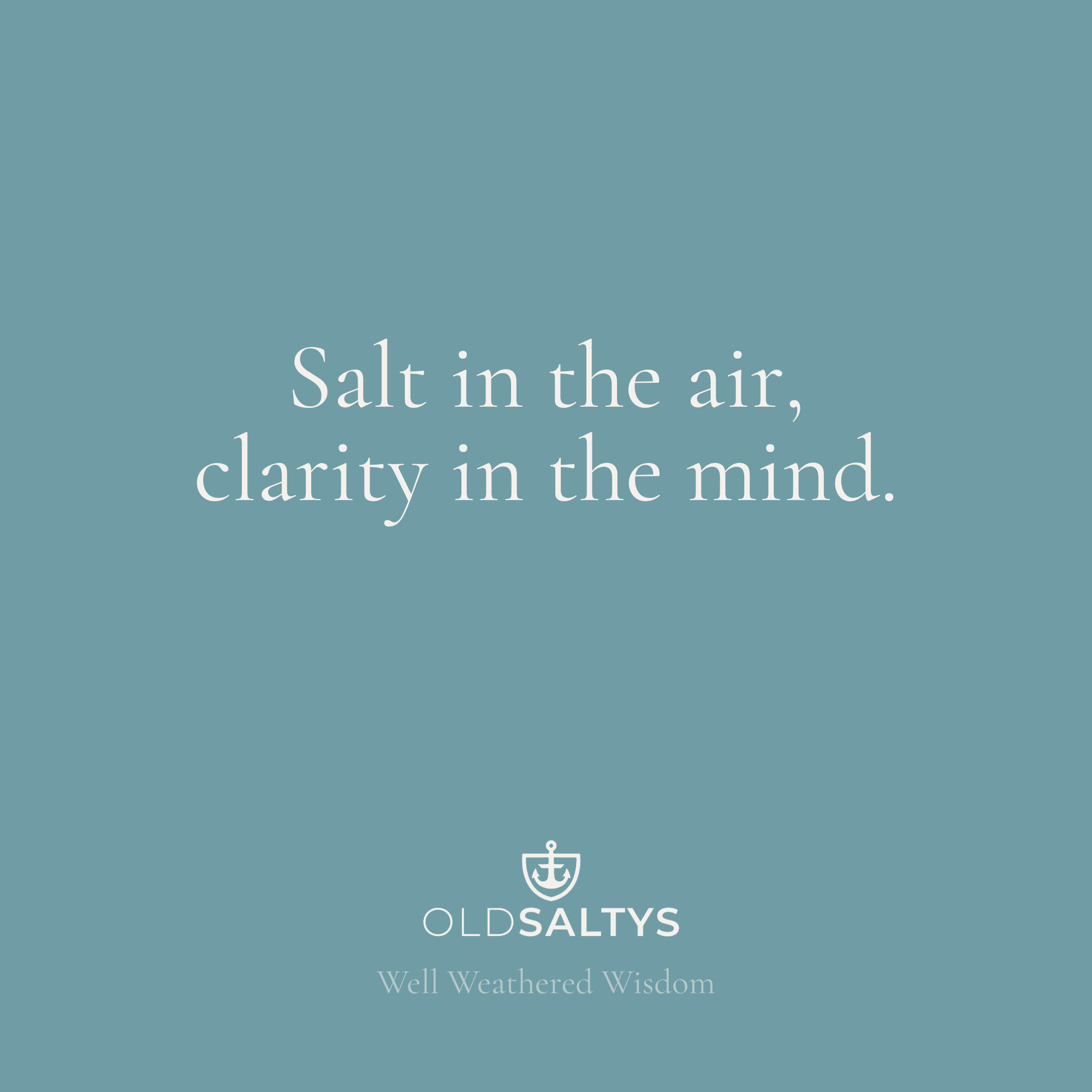 Salt in the air print |Coastal Wall Art | Old Saltys Well Weathered Wisdom