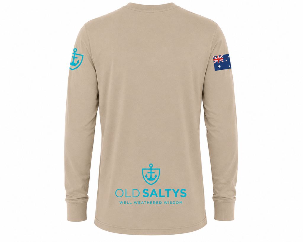 Old Saltys Long Deck Tee — Sand Dune