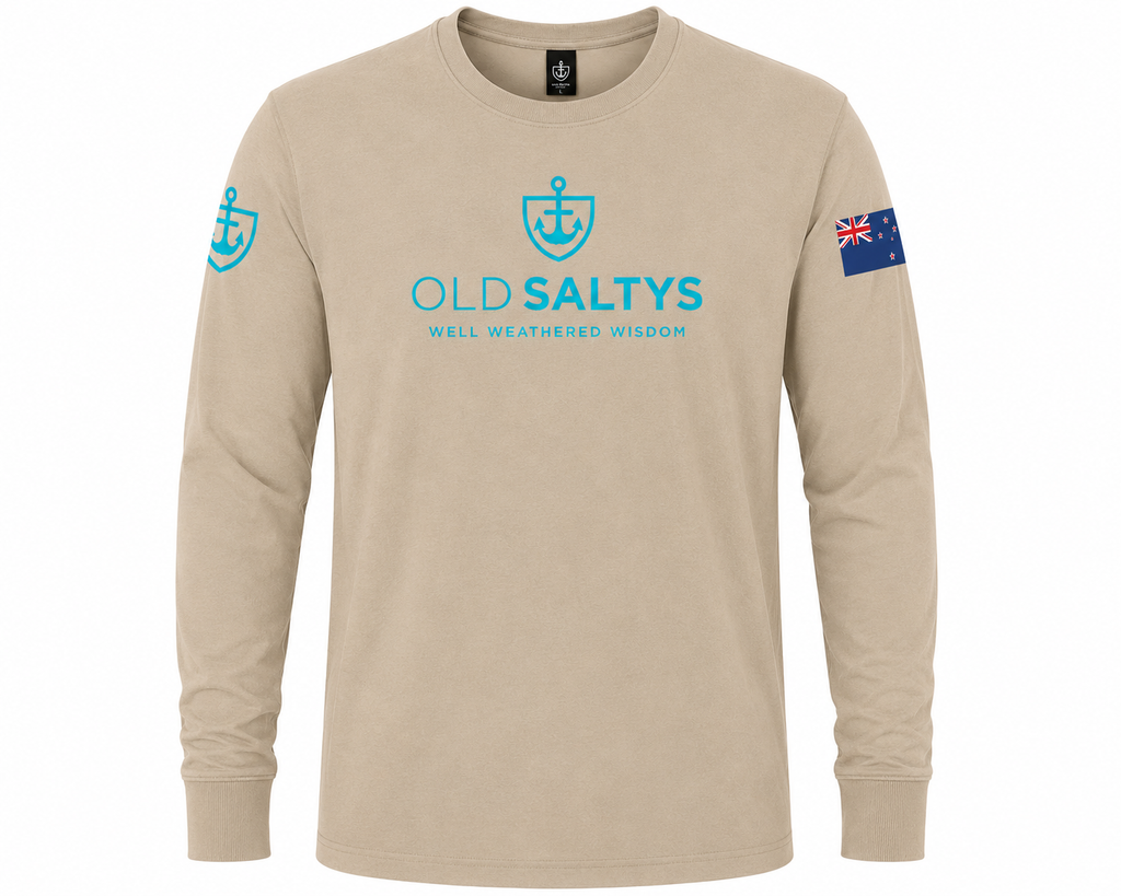 Old Saltys Long Deck Tee — Sand Dune