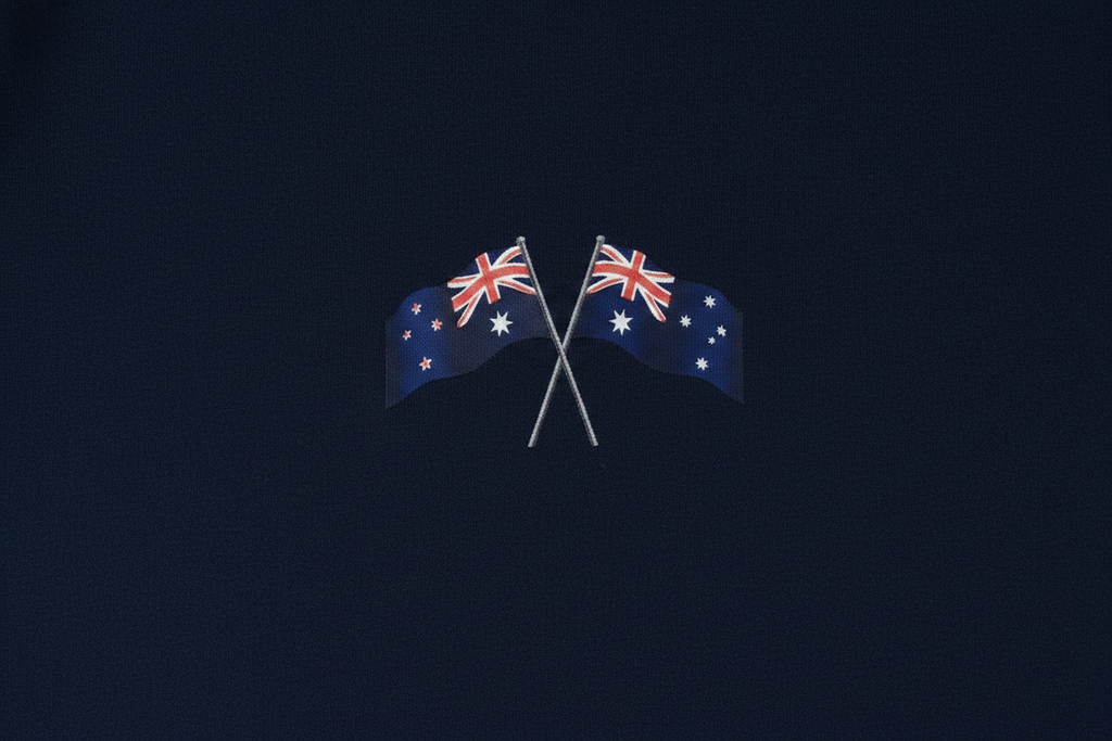 NZ and AU Crossed Flags - Midnight Navy Sleeve