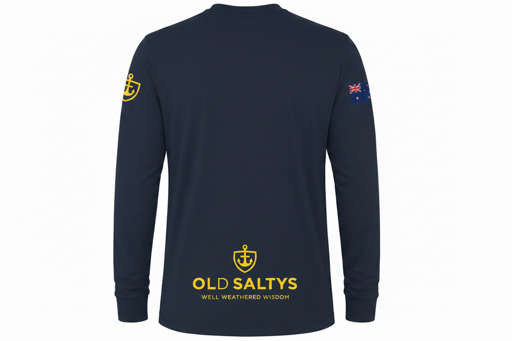 Old Saltys Midnight Navy Long Sleeve - Back